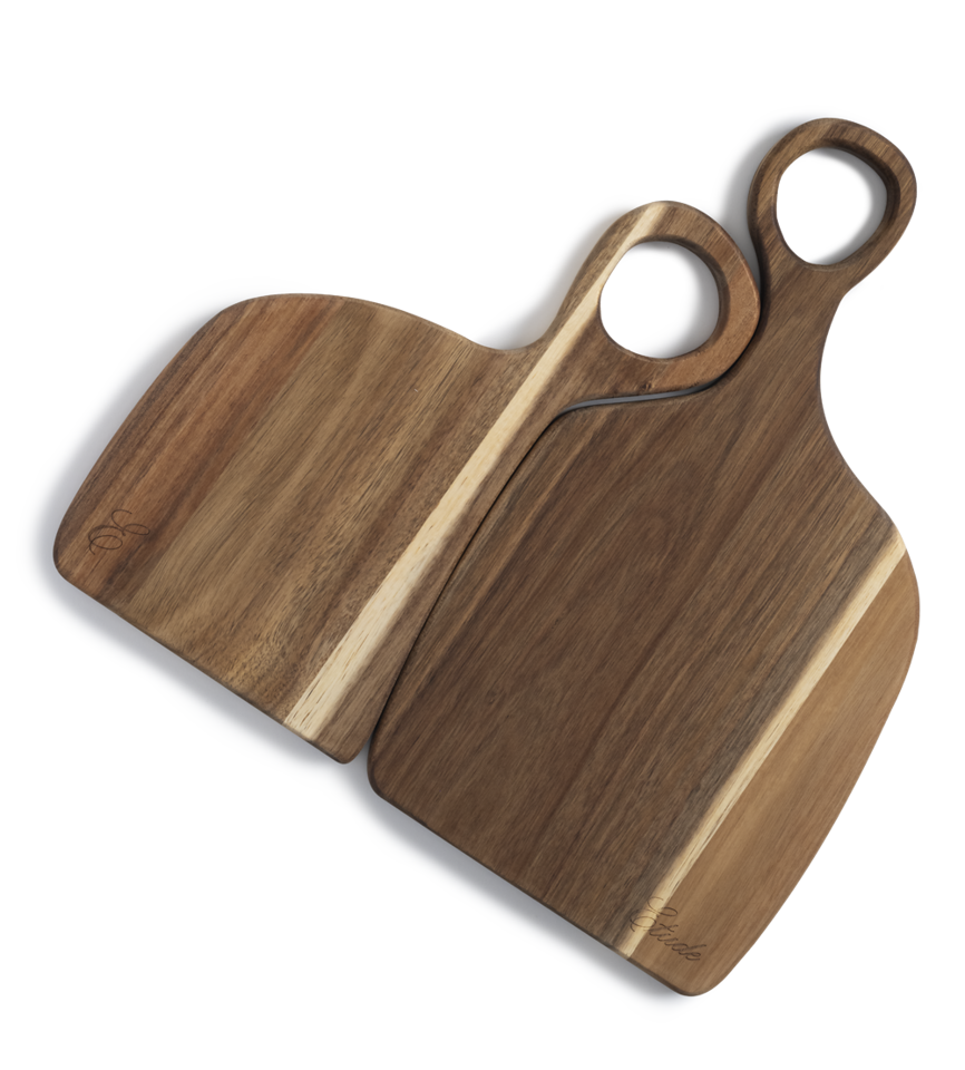 Wood charcuterie board set