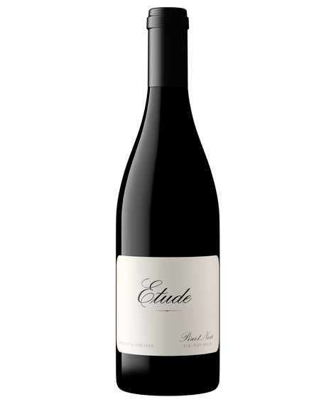 A bottle of Etude Fiddlestix Pinot Noir