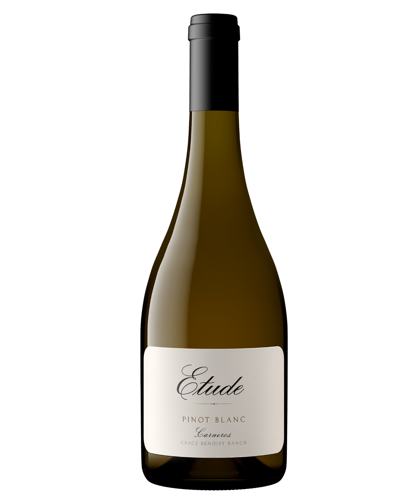 A bottle of Etude Grace Benoist Ranch Carneros Pinot Blanc