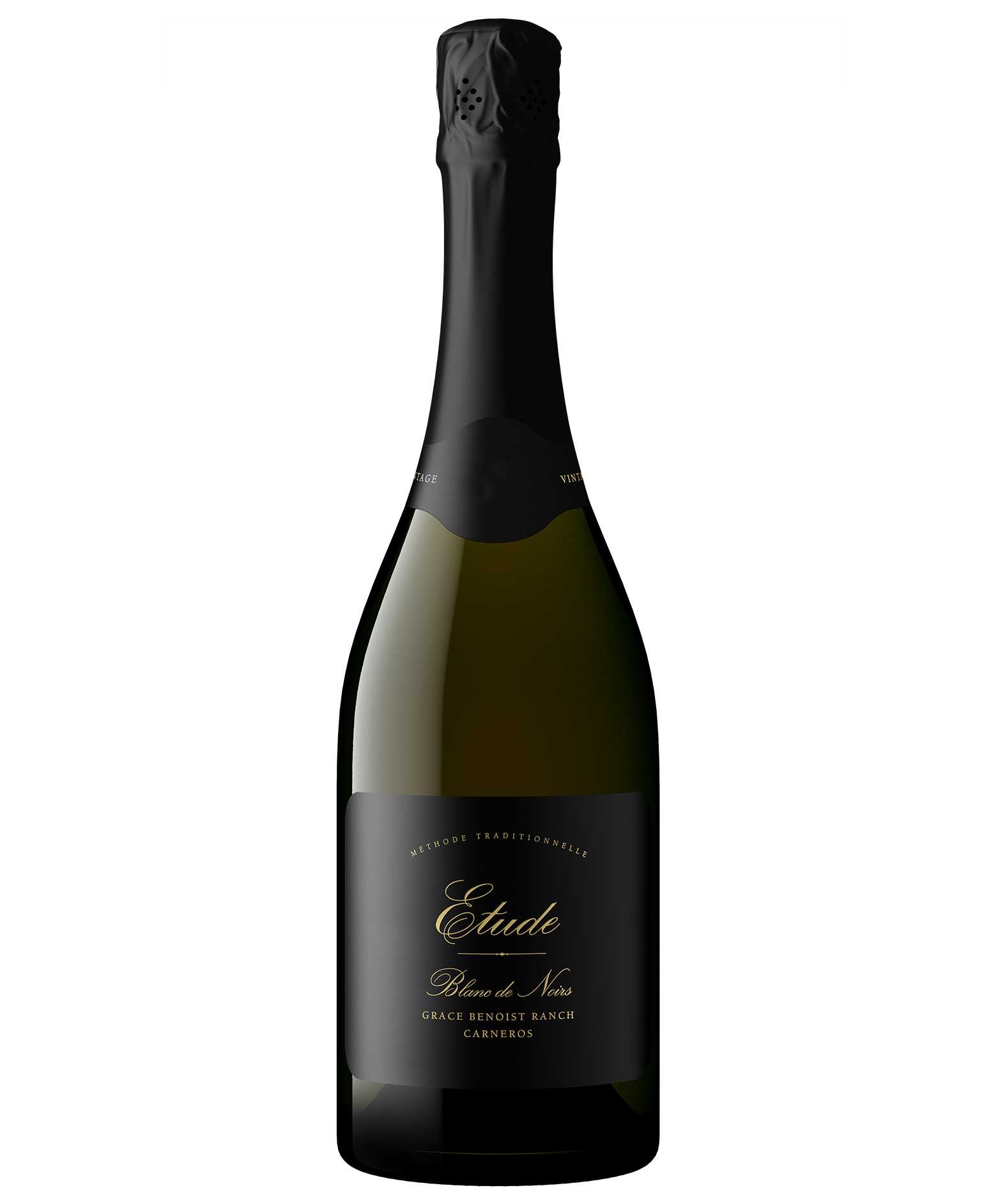 A bottle of Etude Grace Benoist Ranch Carneros Blanc de Noirs