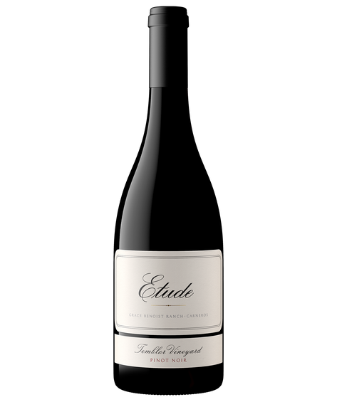 A bottle of Etude Temblor Vineyard Estate Grown Carneros Pinot Noir.