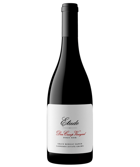 A bottle of Etude Deer Camp Vineyard Pinot Noir