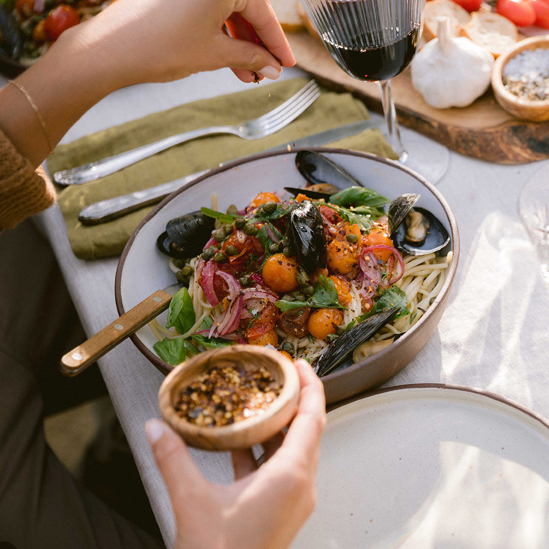 Load video: Linguine with mussels